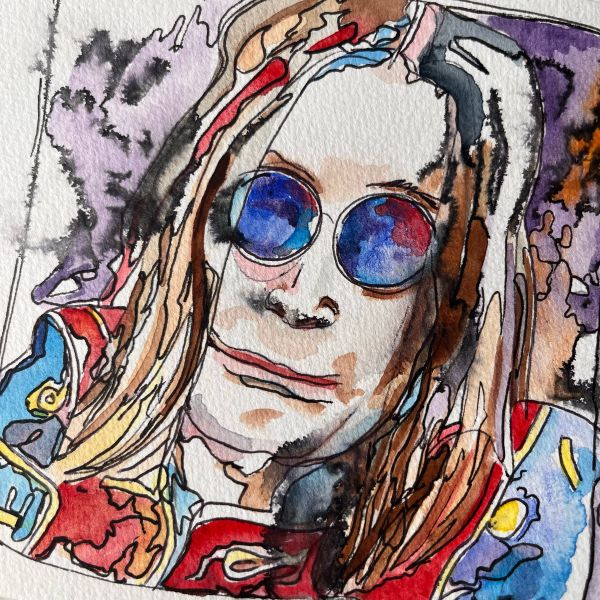 Ozzy Osbourne, the Dreamer - Painted Portrait in Aquarell Ozzy Osbourne, the Dreamer - Painted Portrait in Aquarell