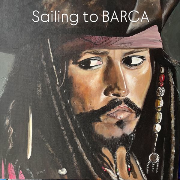 Captain Jack Sparrow . Johnny Depp sailing to BARCA - HABITAR LA MIRADA