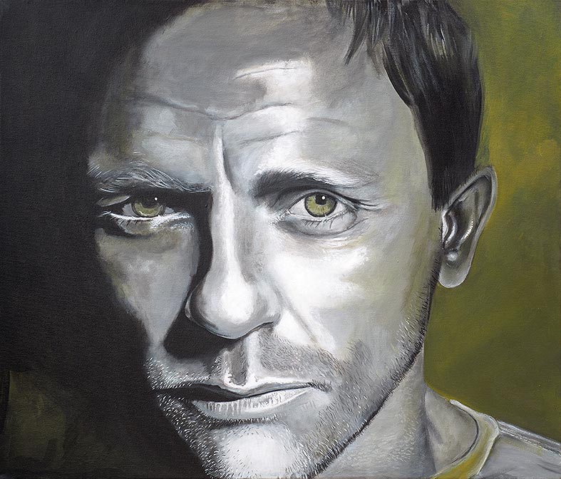 Movie - Porträt Malerei Daniel Craig