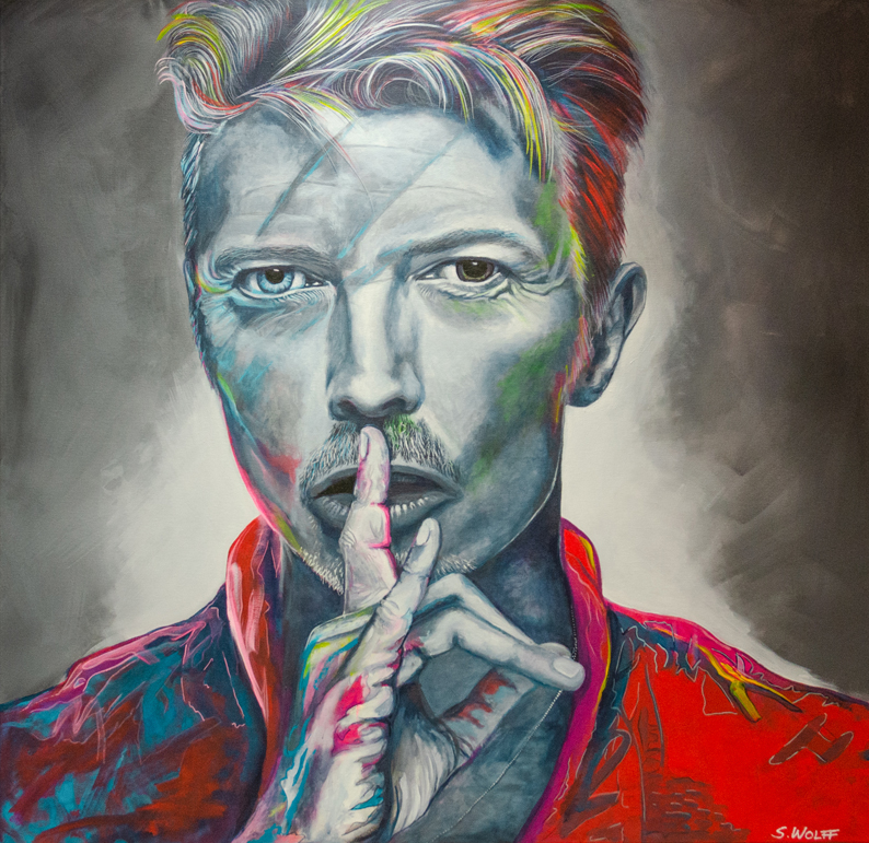 Music - Porträt Malerei David Bowie