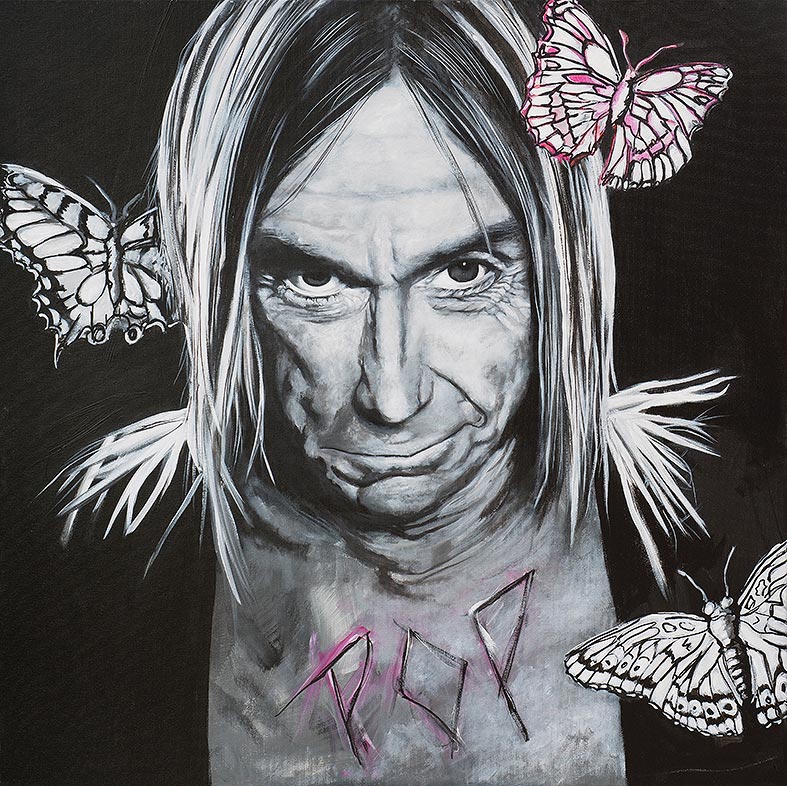 Music - Porträt Malerei Iggy Pop - Lust for life