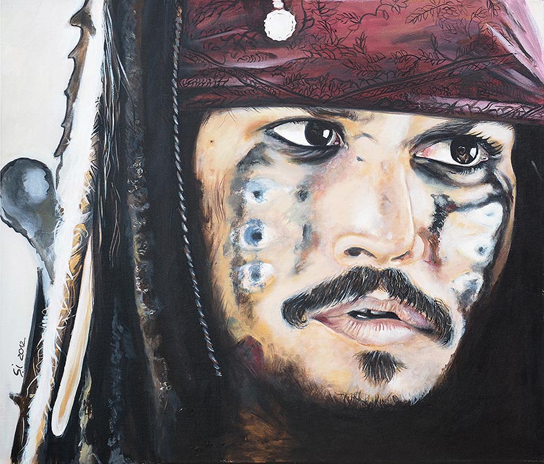 Movie - Porträt Malerei Jack Sparrow