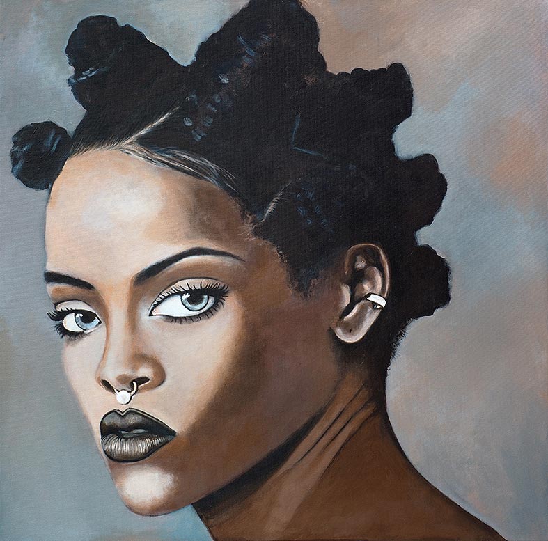 Music - Porträt Malerei Rihanna