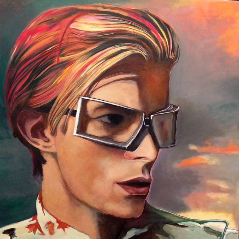Painting by Wolff: Music, - DAVID BOWIE